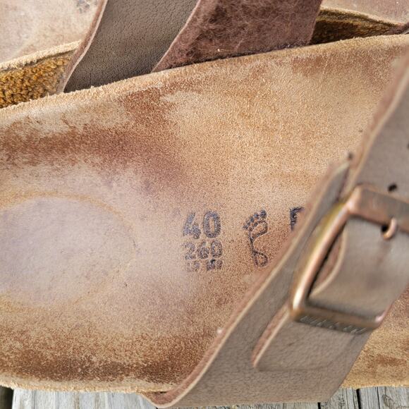 Birkenstocks Mayari Sandals Brown Top Loop Boho Hippie Gorpcore US 9 EUR 40 - Picture 4 of 9